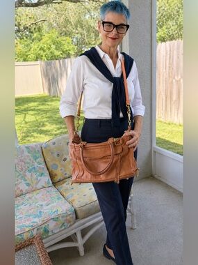 Rebecca Minkoff Mini M.A.B. Morning After Cognac Leather Satchel Crossbody Bag
